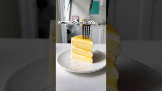 Lemon Chiffon Cream Cake 🍋 shorts lemoncreamcake lemoncake chiffoncake chiffon recipe [upl. by Ardna571]