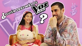 MELANI y MELENDI ¿Quién sabe más de LA VOZ KIDS ¡Reto  SORPRESA FINAL  Revista Nancy [upl. by Kentigera]