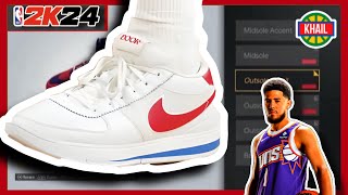 NBA 2K24Nike Nike Book 1 ‘Forrest Gump’ PE Creation Tutorial NBA 2K Shoe Creator [upl. by Body]