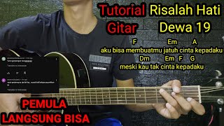 TUTORIAL GITAR RISALAH HATI  DEWA 19  PEMULA LANGSUNG BISA [upl. by Enaud]