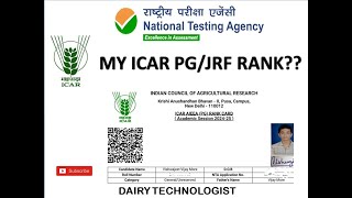 ICAR PGJRF Rank Card 🏆Secured AIR2 🎉 ICAR2024 Rank2 JRF PGExam ICARResult counseling started [upl. by Aidnyc]