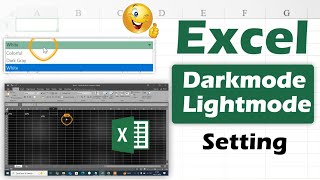 Excel sheet ko dark mode amp light mode me kaise kare kha milti hai setting dark mode amp light mode ki [upl. by Aeslehc609]