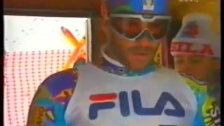 Alberto Tomba wins slalom Sestrieres 1991 [upl. by Cornwell]