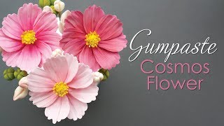 How to make a Gumpaste Cosmos Flower Tutorial [upl. by Gene]