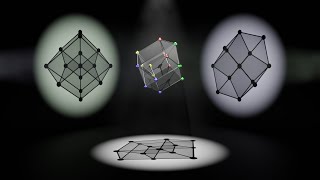 Tesseract Shadows Animation of a 4 dimensional hypercube [upl. by Aihsenak]