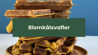 Blomkålsvafler  opskrift på vafler med blomkål [upl. by Bilicki]