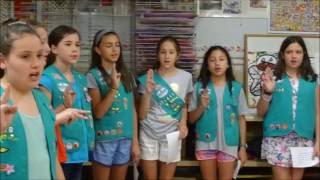 Troop 1190 Junior Girls Scouts Bridging to Cadettes [upl. by Attenohs288]