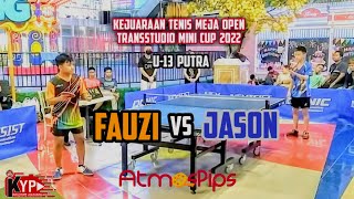 FAUZI RF vs JASON Genesis 🏓🏓 U13 Putra Transstudio Mini Cup 2022 [upl. by Harbot]