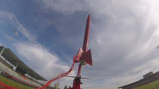 Estes Viking Model Rocket Launch  GoPro View [upl. by Leugim657]