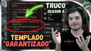 LOGRA el TEMPLADO PERFECTO  Manipula el RNG para MEJORAR tus ITEMS en Diablo IV Season 4 [upl. by Ramses]