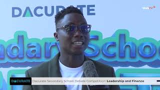 Second Dacurate Secondary School Debate Competition discusses Leadership and Finance [upl. by Lamok]