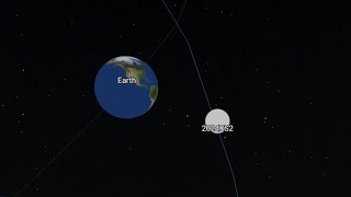 Carsize asteroid to fly closer than the moon  See an orbit animation [upl. by Werdma]