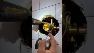 installing a new delta shower valve plumber plumbing [upl. by Flori]