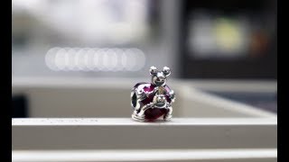 NEW PANDORA DISNEY MICKEY LOVE HEART CHARM 797168NFR [upl. by Drofdarb488]