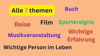 Mündliche Prüfung telc B2 Teil 1Präsentation Alle 7 themenÜber ein Thema sprechen [upl. by Henigman]