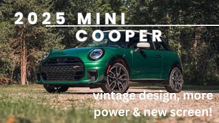 2025 Mini Cooper  New screen more power amp that vintage design [upl. by Car]