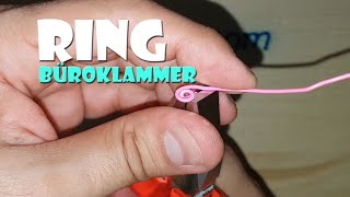 Ring aus Büroklammer  paperclip ring DIY [upl. by Nomead274]