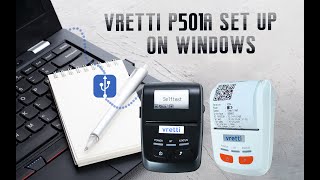 vretti P501A receipt thermal printer set up on Windows laptop [upl. by Asusej]