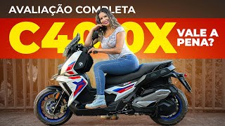 TESTE C400X BMW PRÃ“S E CONTRAS CONSUMO E SEGURO DA SCOOTER DA BMW C 400X SPORT  REVIEW [upl. by Rabma]