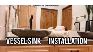 Vessel sink installation बाथरूम सिंक स्थापना Bathroom sinkHow to install a sink [upl. by Theresa]