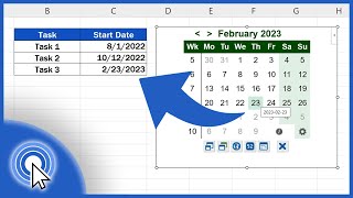 How to Insert a Calendar in Excel the Simplest Way [upl. by Ordnasil68]