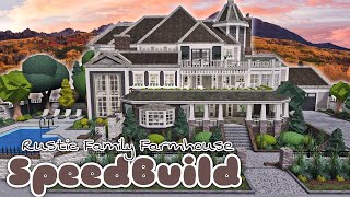 Bloxburg Rustic Family Farmhouse Full Speedbuild 670k [upl. by Hedveh694]