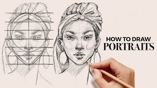 how to draw faces eyes nose mouth  step by step tutorial [upl. by Wahkuna]