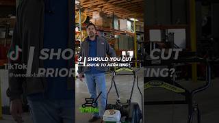 Should you ✂️ your lawn prior to aerating LawnTips CoreAeration LawnAeration Mowing Tips [upl. by Enimsay142]