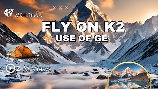 Exploring K2 Drone potage of the 2nd highest point of the world K2 peak mountains [upl. by Ynamrej]