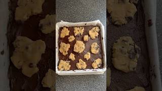 Brookie Brownies Cookie dough baked into the brownie 😍 brownie brownies cookies chocolate [upl. by Cassella]