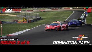 Sim Race SA  20242A simGT3  Round 3 of 5  Donington Park Div1 [upl. by Radbourne]