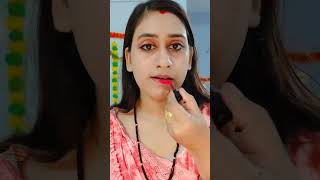 diwali Makeup tutorialmakeup for peach coloured saree look instagram festival creator saree [upl. by Thomajan]