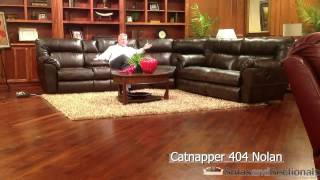 Catnapper Nolan Sectional Sofa in Bonded Leather [upl. by Thorpe756]