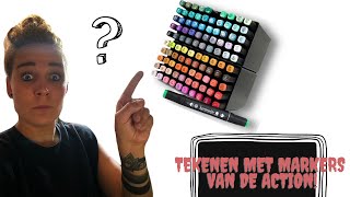 TEKENEN met Alcohol TWIN Markers van de ACTION  Review [upl. by Sebbie]