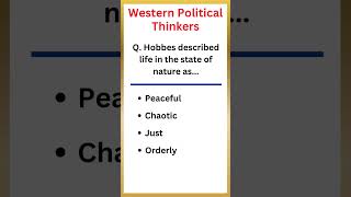 Quiz on western political thinkers political science ugc exam education [upl. by Narod848]