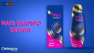 How to Design amp Label Product Packaging  Design 2  Adobe Photoshop CC amp Adobe Illustrator CC [upl. by Richia]