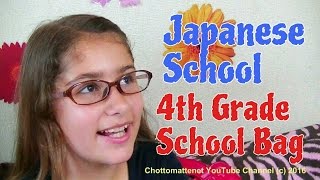 Japan School Life Whats Inside 4th Graders School Backpack Randoseru [upl. by Enaols]