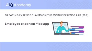 How to create expense claims on the mobile Expense App of AccountsIQ 217 [upl. by Lindemann]