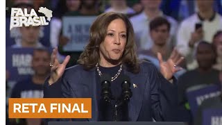 Eleição nos EUA Kamala e Trump fazem campanha em estadoschave no final da campanha [upl. by Econah]