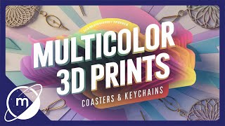 How to make flat multicolor 3D prints Coasters keychains amp more  Bambu Lab AMS Tutorial [upl. by Alanah]