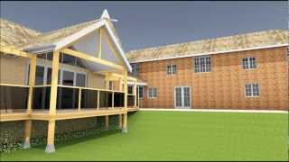 jhd Architects Video BIM Model of a Residential Extension to an Oast House [upl. by Rhpotsirhc]