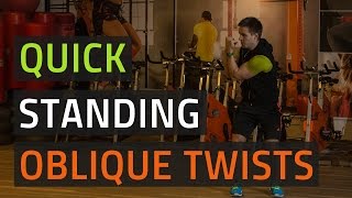 Quick Standing Oblique Twists for Vcut Abs [upl. by Ahseken]