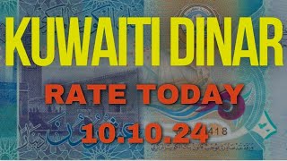 Kuwaiti Dinar Exchange Rate Today  101024 [upl. by Nnayelhsa]