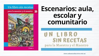 Un libro sin recetas  Fase 3  Escenarios Aula Escolar y Comunitario [upl. by Adnolay855]