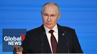 Putin challenges West quotWhat right do you have to warn anyonequot [upl. by Rednirah]