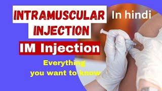 im injection technique  intramuscular injection  im injection sites  nursing video [upl. by Ripp163]