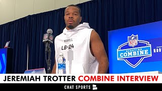 Jeremiah Trotter Jr NFL Combine Interview On Meeting With Eagles amp Steelers Preparing For Combine [upl. by Suertemed]