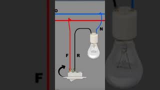 Conexión correcta de apagador sencillo controlando una luminaria electricidad electricidad [upl. by Aronow]