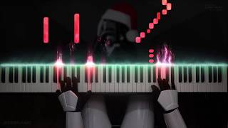 Imperial March  Carol of the Bells  EPIC STAR WARS Piano Cover Intermediate [upl. by Kanor]