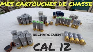 Mes cartouches de chasse calibre 12 issues du rechargement  My 12 gauge ammo from reloading [upl. by Je]